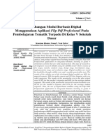 Pengembangan Modul Berbasis Digital Menggunakan Aplikasi Flip PDF Profesional Pada Pembelajaran Tematik Terpadu Di Kelas V Sekolah Dasar