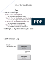 Closing the Gaps in Service Quality