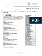 Three Word Part Pronunciation Exercise