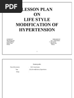 Lesson Plan ON Life Style Modification of Hypertension