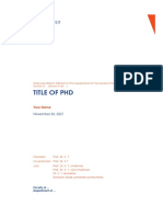 PHD Thesis Template VUB