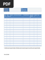 Issue Log Template