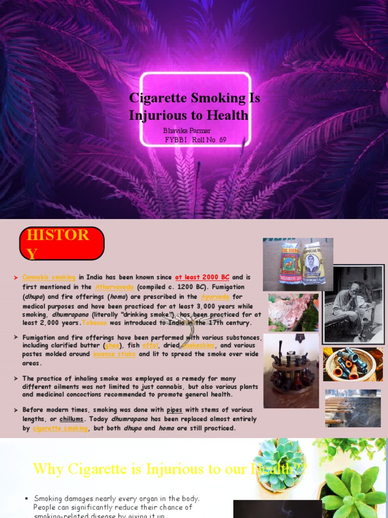 Cigarette Smoking Is Injurious To Health | PDF | Addiction | Tobacco ...