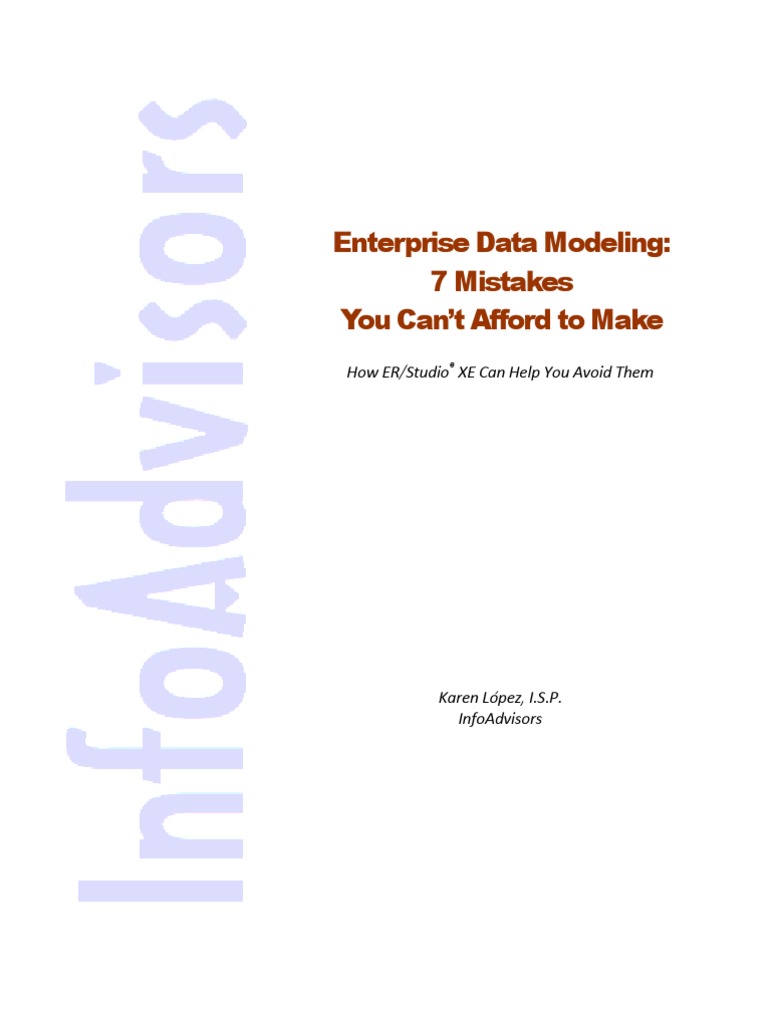 Mistakes in Enterprise Data Modeling | PDF | Enterprise Architecture ...