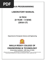 CSE II-II SEM (JP Lab Manual)