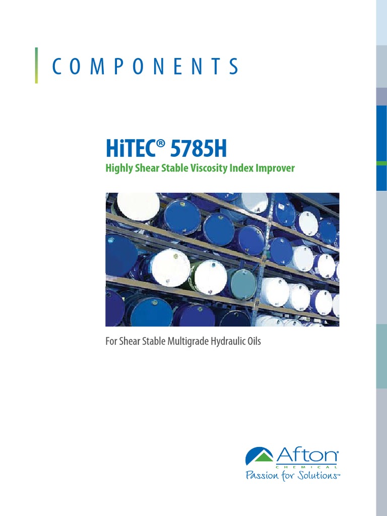 Components: Hitec® 5785H | PDF | Viscosity | Liquids