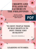 The Rights and Privilages of Teachers in The Philippines: Richna Lozano Shaira Mae Madrid Remy Nagum