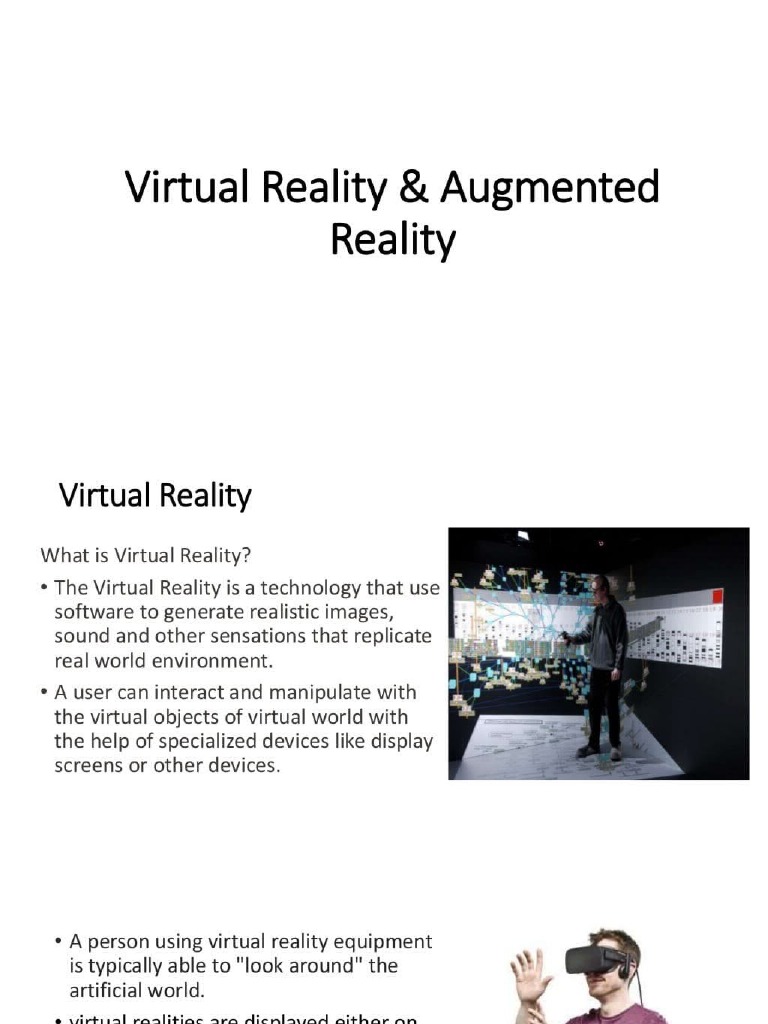 Virtual Reality Augmented Reality | PDF