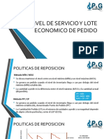 Nivel de Servicio y Lote Economico de Pedido