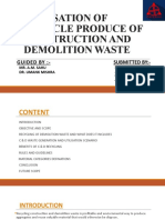 Utilisation of Recycle Produce of Construction and Demolition