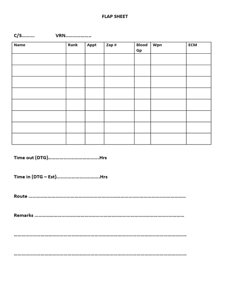Flap Sheet PDF