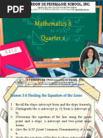 Grade 8 Lesson 3.6 Finding The Equation of The Lines