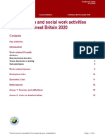 Human Health and Social Work Activities Statistics in Great Britain 2020