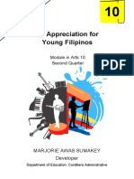 Arts Appreciation For Young Filipinos: Module in Arts 10 Second Quarter