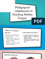 Culturally Responsive Teaching of Mother Tongue