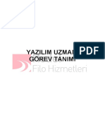 Görev Tanımı Dokümanı - Bilgi Sistemleri - Yazılım Uzmanı