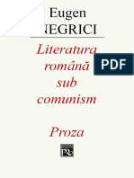Negrici_Literatura Romană Sub Comunism_Proza