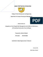 Ethiopian Civil Service University: January, 2021 Addis Ababa, Ethiopia