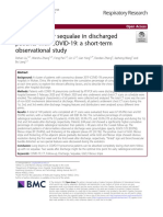 The Pulmonary Sequalae in Discharged Patients With COVID-19: A Short-Term Observational Study