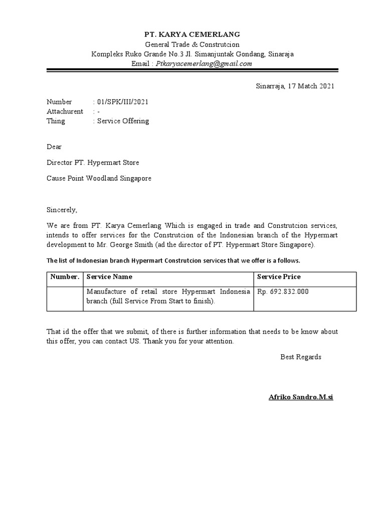 Service Offering | PDF | Business | Law