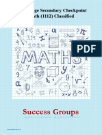 Cambridge Secondary Math Checkpoint Classified