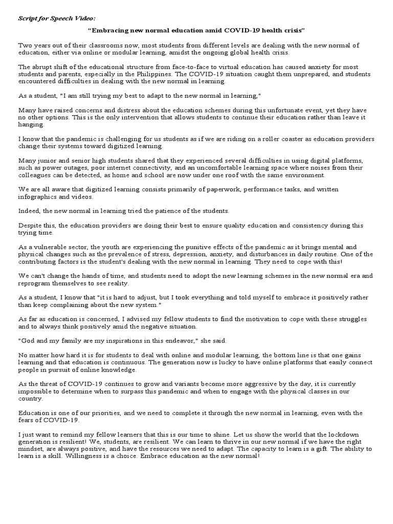 Script Speech 2 | PDF | Learning | Educational Technology