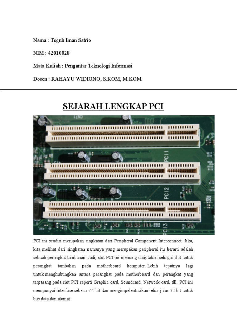 Sejarah Lengkap Pci | PDF