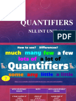 QUANTIFIERS FOR COUNTABLE AND UNCOUNTABLE NOUNS