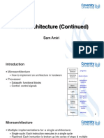 Microarchitecture (Continued) : Sam Amiri
