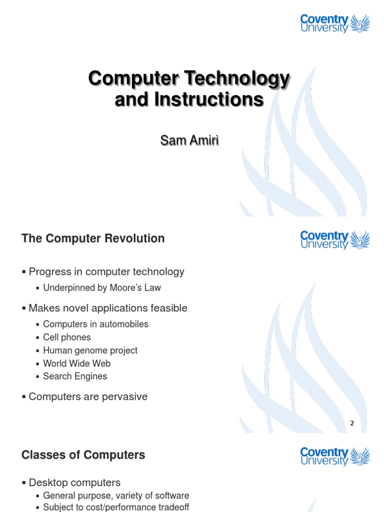 Lecture 06 - Slides - Computer Technology and Instructions | PDF ...
