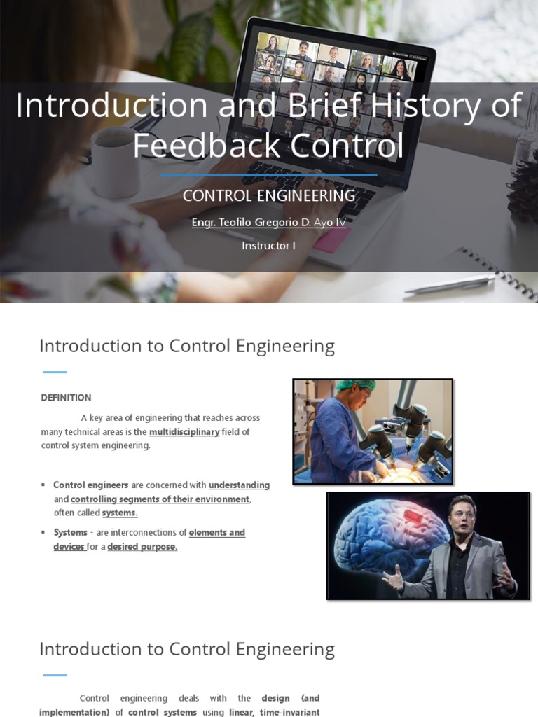 Brief History of Feedback Control PDF Control Theory Control System
