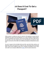 How Much Does It Cost To Get A Passport