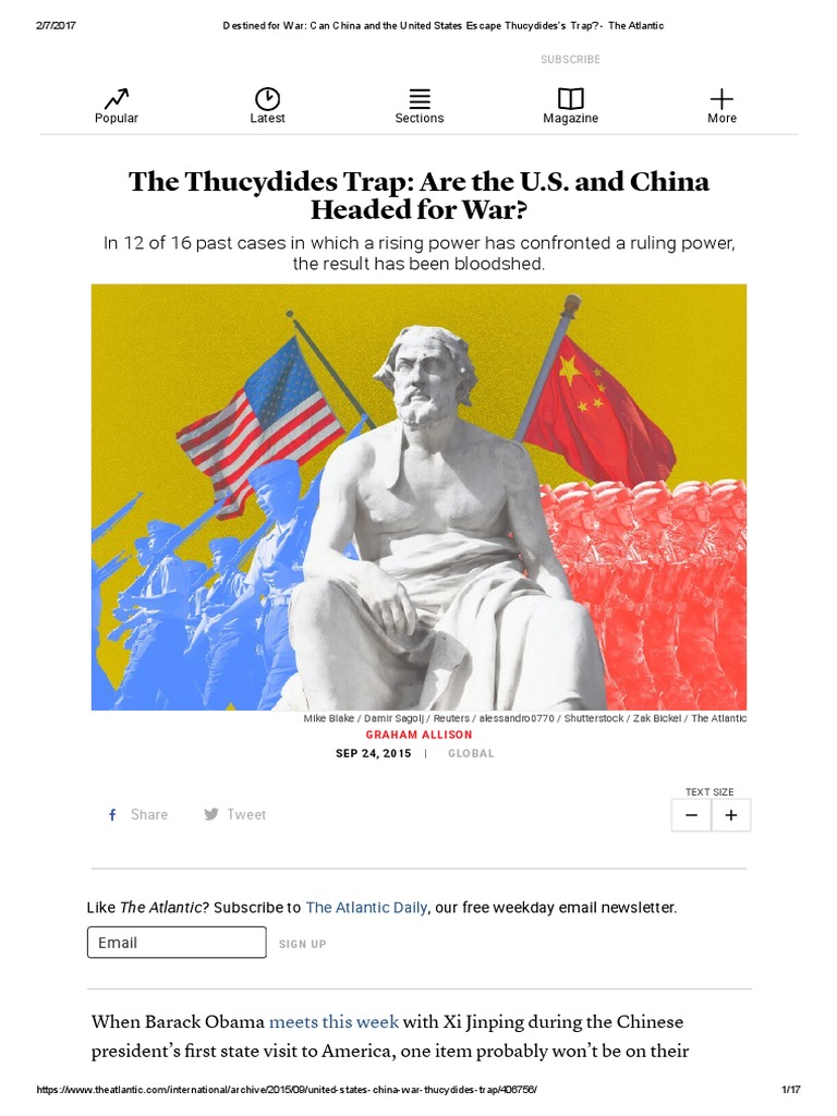 China, The US and The Thucydides Trap | PDF | World Politics | China