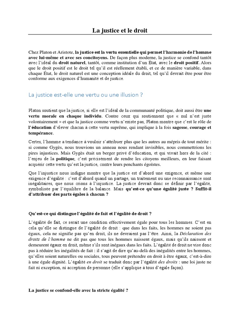Justice et Droit : Concepts Clés | PDF | Justice | Crime et violence