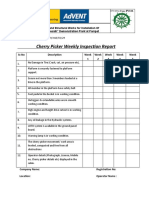 Cherry Picker Weekly Inspection Report: SR - No Description Week 1 Week 2 Week 3 Week 4 Week 5