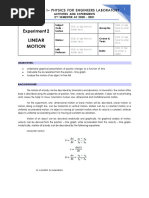 Experiment 2 Linear Motion