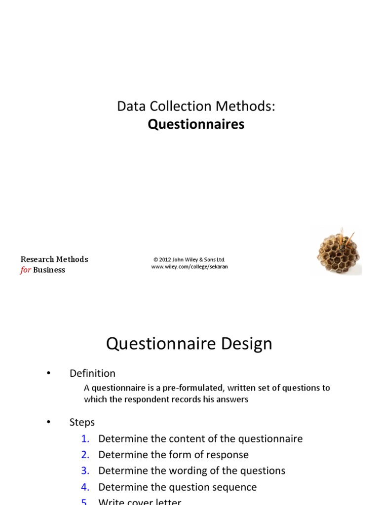 Questionnaires Data Collection Methods Questionnaires Download Free