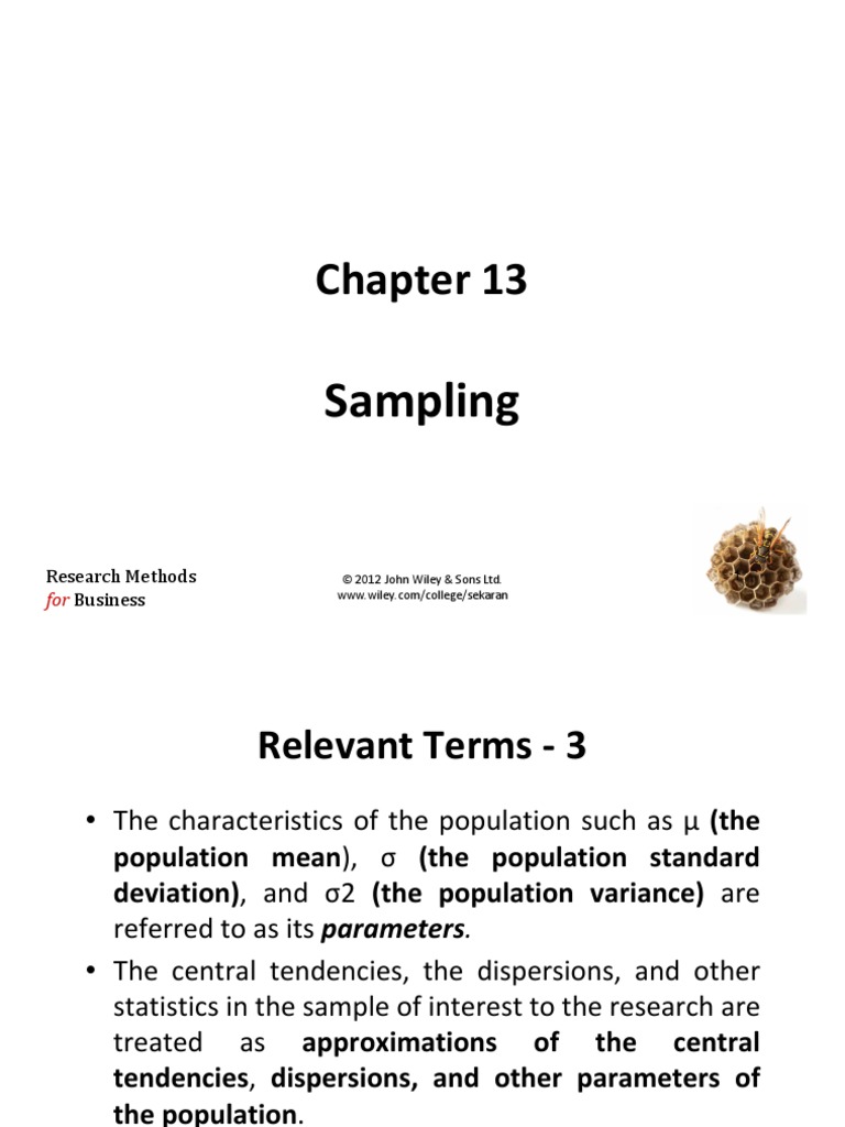 Ch13 Sampling | PDF | Sampling (Statistics) | Sample Size Determination