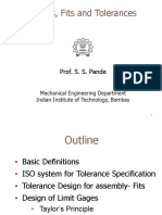 Limits, Fits and Tolerances: Prof. S. S. Pande