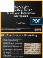 Interesting Ways To Use Your Interactive Whiteboard: Thirty-Eight