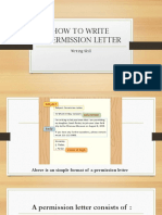 How To Write A Permission Letter: Writing Skill