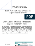 Dr Dk Dash is a Famous Orthopaedic Surgeon Website by Indev