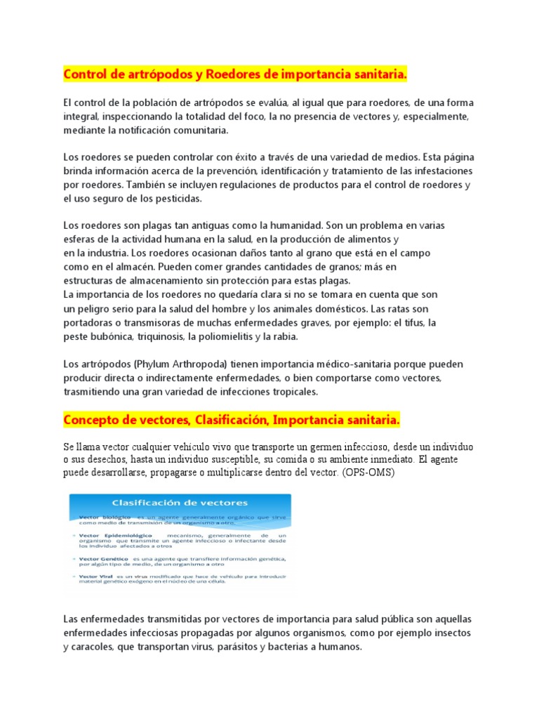 Control de Artrópodos y Roedores Sanitarios | PDF | Roedor | Plaga ...