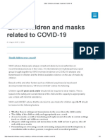 Q&A - Children and Masks Related To COVID-19