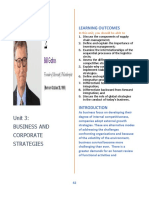 Unit 3: Business and Corporate Strategies: Learning Outcomes