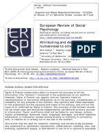 European Review of Social Psychology: To Cite This Article: Nick Haslam, Stephen Loughnan, Yoshihisa Kashima & Paul