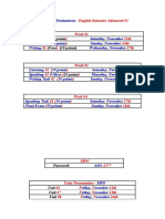 Schedule of Evaluations - AI03