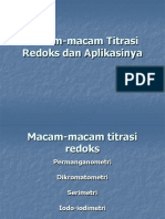 Macam-Macam Titrasi Redoks Dan Aplikasinya