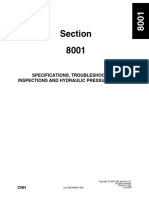 Section 8001: Specifications, Troubleshooting, Inspections and Hydraulic Pressure Setting