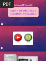 Mean of Discrete Variable